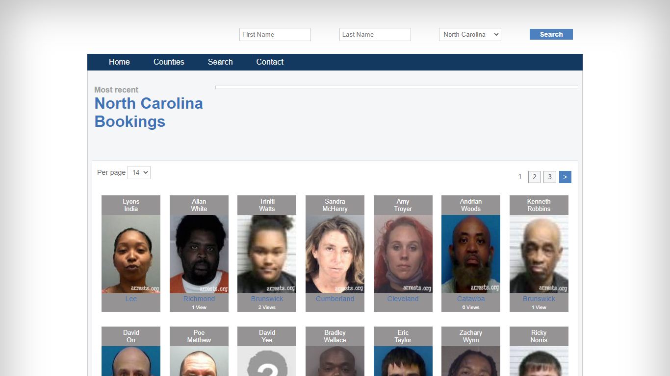 North Carolina Arrests and Inmate Search